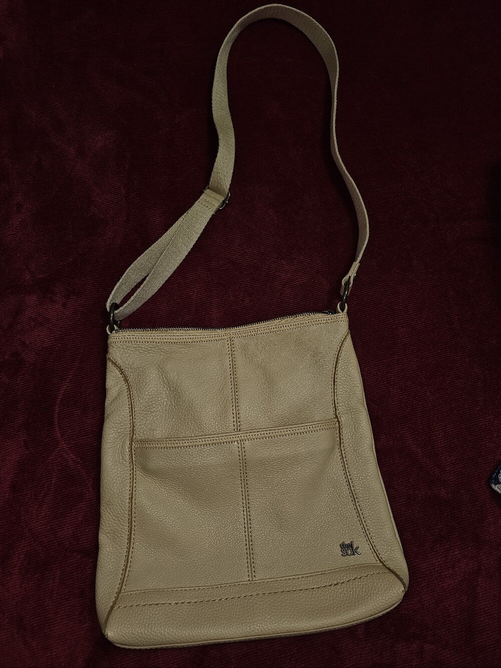 The Sak Leather Crossbody Bag in Light Yellow